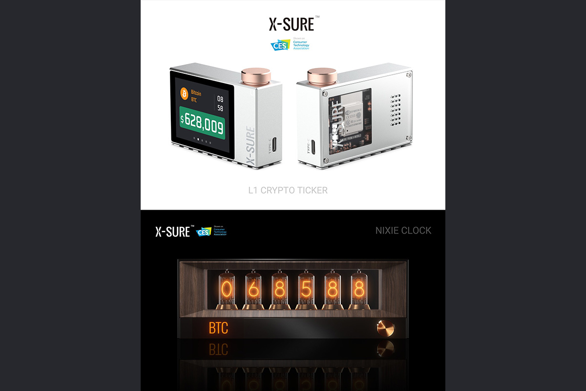x-sure,-a-crypto-hardware-startup,-debuts-with-its-crypto-tickers-at-ces-2022