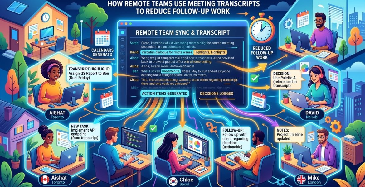 How Remote Teams Use Meeting Transcripts to Reduce Follow-Up Work